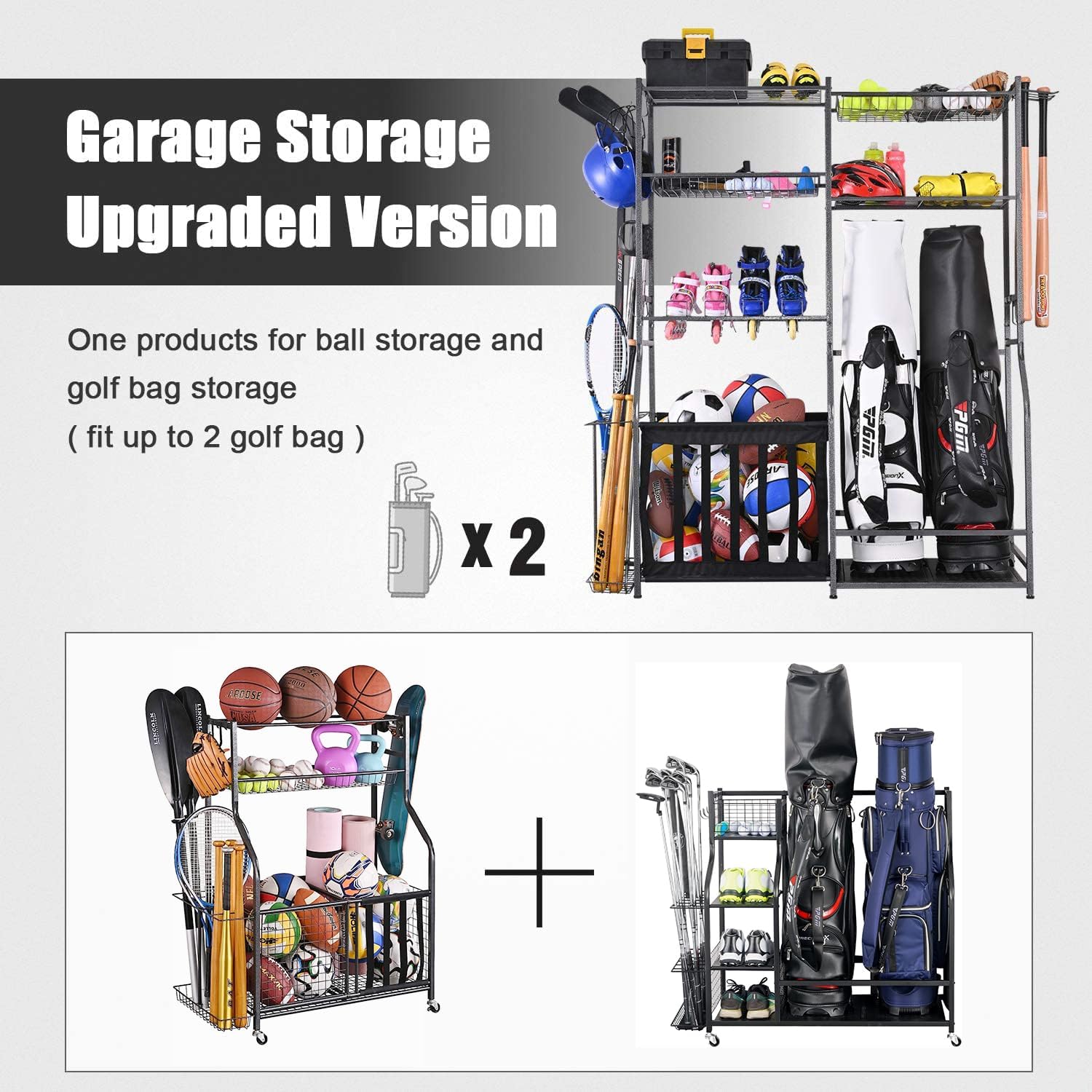Rak Penyimpanan Peralatan Olah - Golf Equipment Garage Organizer ulasan dan harga