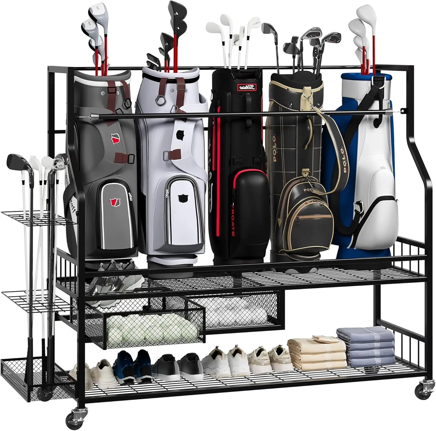 Rak Penyimpanan Tas Golf Multi - Golf Equipment Garage Organizer ulasan dan harga