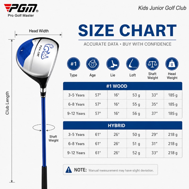 PGM Kids Golf Club Junior Wood - Golf Equipment For Kids ulasan dan harga
