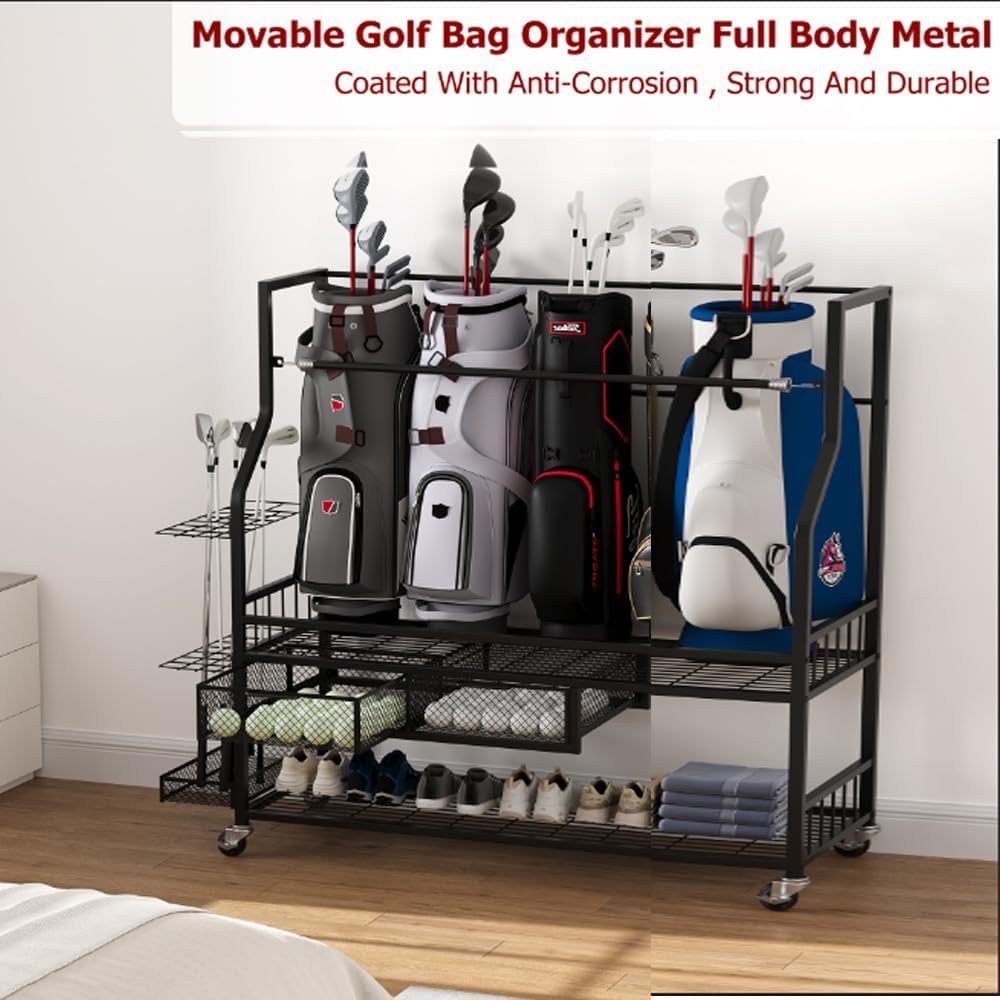 Rak Penyimpanan Tas Golf denga - Golf Equipment Garage Organizer ulasan dan harga